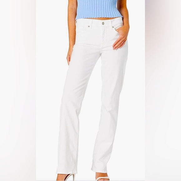 NYDJ Not Your Daughter Jeans Sz 8P Straight Leg 5 Pocket High Waist Jeans - Picture 1 of 12